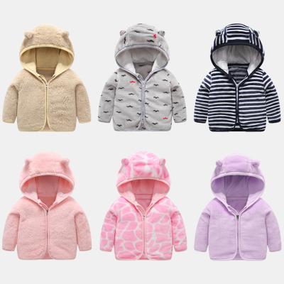 China Autumn Clothing Children's Breathable Baby Jacket Spring and Coral Fleece Jacket Baby Clothes Thickened Warm Boys and Girls Hooded Tops for sale