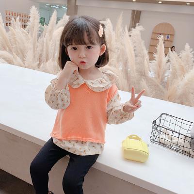 China Autumn Woolen Vest 2020 New Children's Girls' Foreign Style Vest Casual Baby Breathable Tops for sale