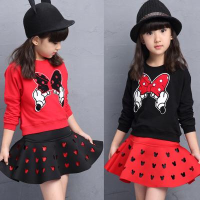 China Korean Embroidered Two-piece Suit Skirt Middle-aged Girl's Spring Dress New Casual Children's Clothing for sale