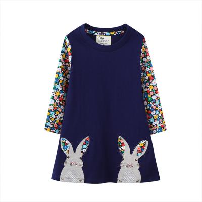 China 2021 breathable children's autumn and winter new product European and American dress baby long-sleeved knitted skirt for sale