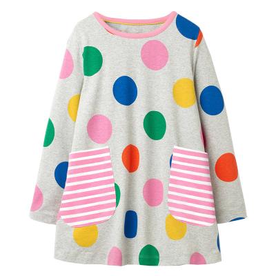 China European and American Autumn New Products Girls Dress long sleeve breathable cartoon printed princess Dress Round Neck child's dress for sale