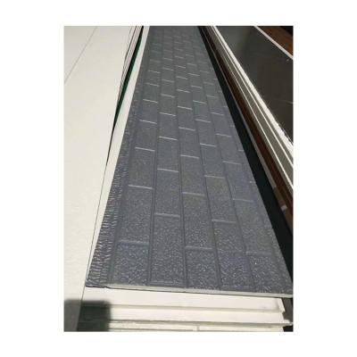 China Modern Cheap Price Different Thickness Pu Foam Sandwich Panel Six Brick Pattern Metal Carved Board for sale