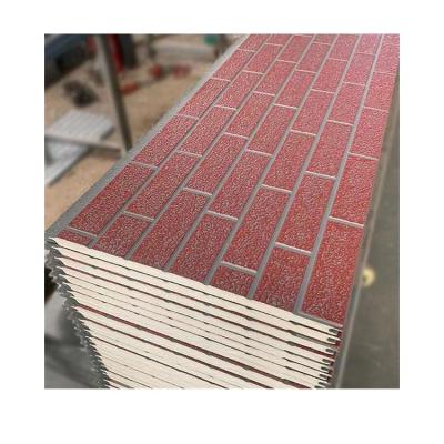 China Modern Good Quality Exterior Wall Sandwich Panels Standard Brick Pattern Metal Carved Board for sale