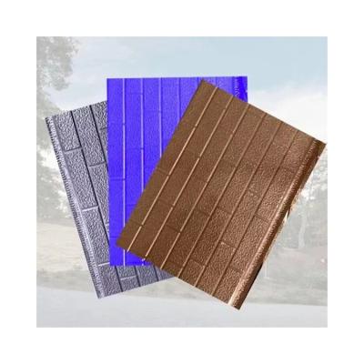 China Modern Competitive Price Good Quality Pu Composite Sandwich Wallboard Standard Brick Pattern Metal Carved Board for sale