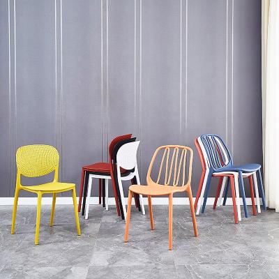 China High Quality Wholesale Cheap Price Dining Furniture Stackable Full Plastic PP Chairs Colorful for sale