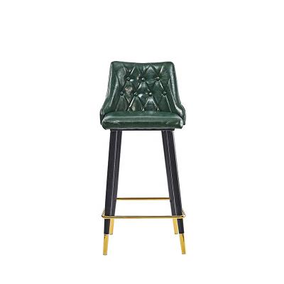 China High Quality French Back Modern Commercial Metal Legs High Counter Short Style Bar Stool Chairs for sale