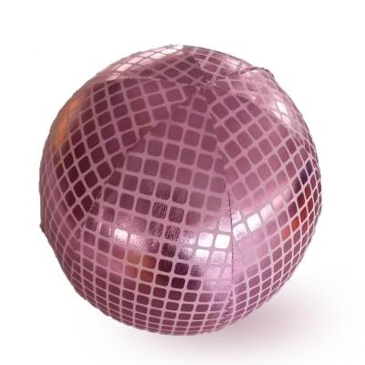 China Silver Disco Pillow Inflatable Christmas Ball Balloon with Polyester Skin PVC inner ball for sale