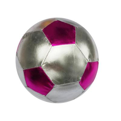 China Unisex 60 Cm Shiny Polyester Fabric Eco-friendly Pvc Soccer Ball For Kids for sale