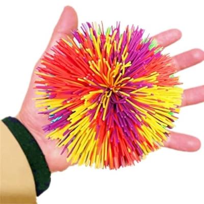 China Colorful Monkey Stress Ball Silicone Fluffy Ball Stringy Silicone Koosh Ball for sale