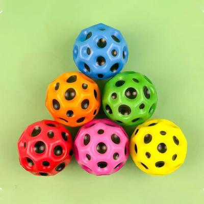 China Eco-friendly High Bouncing Moon Shape Anti Relief Ball Toys Space Ball for Kids Play for sale