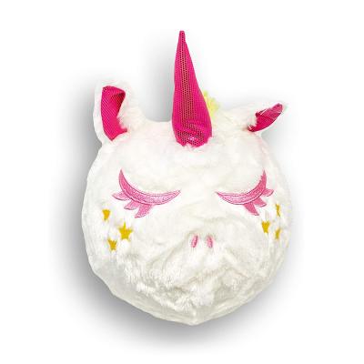 China Furry Friendz Plush Unicorn Inflatable Ball Toy White 9 inch for Your Little Ones for sale