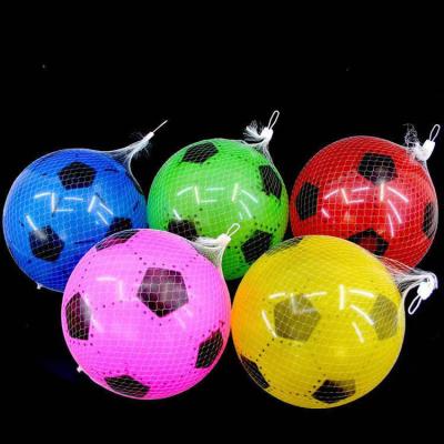 China Customized 22.5cm Plastic Inflatable Football for Embossed Printing in Outdoor Games for sale