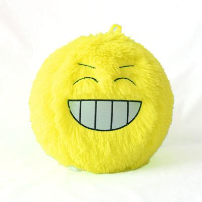 China Diameter 9'' Small Kids Plush Toy with Inflatable Fabric Furry Fluffy Balls and Pump for sale