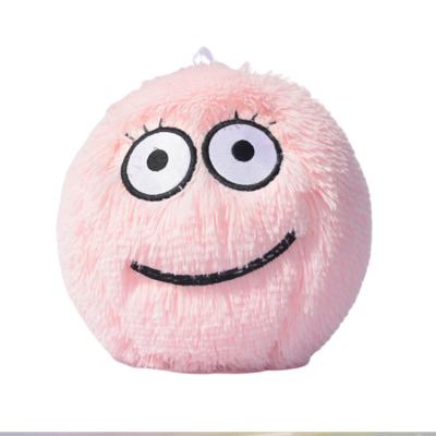 China Plush Balloon Furry Balls for Customised Dolls Giant PVC Fabric Covered Stress Toys for sale