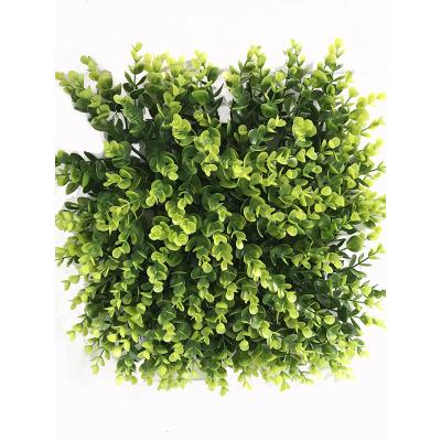 China Decorative UV Resistance Synthetic Grass Wall Pieces/Artificial Boxwood Hedge Mat For Restaurant Home Decoration for sale