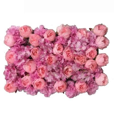 China Eco-friendly Festive and Wedding Stage Party Decorative Wall of Artificial Flower Wall Rose Wall for sale