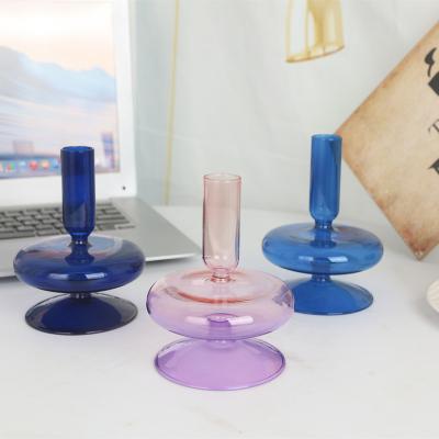 China American home decoration like solid color creative exquisite handmade retro home candlestick for sale