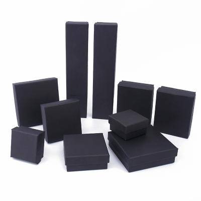 China Jewelry Box Box/Earring/Accessory Box/Jewelry Bead/Black Stain Jewelry Box Ring Stud Bracelet Necklace Packaging Paper Packaging Box jewelry ring box SH002 for sale