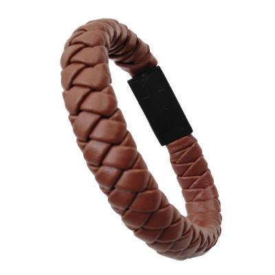 China CLASSIC Leather Braided Creative Wristband USB Data Cable Wristband E-commerce Wristband Data Cable SL122 for sale