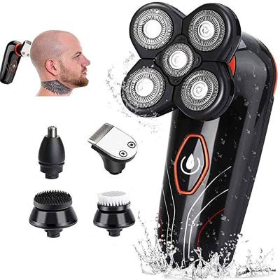 China USB Rechargeable Electric Face Shaver Beard Shaver 5 In 1 Trimmer Floating Electric Shaver For Men Waterproof for sale