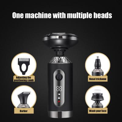 China Best Triple Blade Waterproof Beard Razor Men's Electric Shaver Work More In Triple Head Universal Voltage for sale