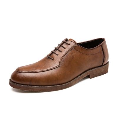 China British Leather Shoes Style Business Waterproof Simple Casual Stylish Shoes Fashion Men's Leather Shoes for sale