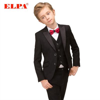 China Anti-wrinkle ; Who respects the environment; NO--Pilling ELPA Boys Formal Black Formal Dress Tuxedo Suits For Wedding for sale