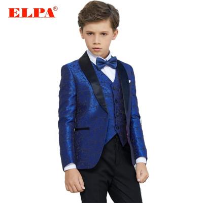 China High Quality 100% Polyester ELPA Three Piece Sweat Party Formal Dress Slim Fit Boys Three Coat Pant Suits for sale