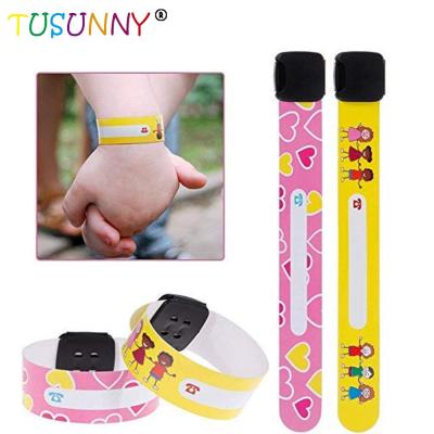 China ABS+PVC Kids ID Wristbands Wristband Child Safety for sale