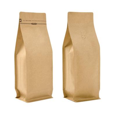 China Wholesale Safety Zipper Food Storage Coffee Thickened Plastic Pouches Kraft Paper Stand Up Packaging Bag With Valve for sale