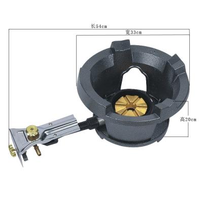 China Hotel Reasonable Price Cast Iron Gas Stove Burner Flame Kitchen Appliances Cooker High With Electronic Ignition for sale