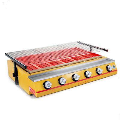 China Adjustable Hot Sale 6 Burner Infrared Gas Grill Infrared Gas Grill Camping Commercial Outdoor Grill for sale