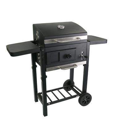 China Europe America Seller Hot Popular Mobile Outdoor BBQ Grill Household Garden Easily Assembled Commercial Charcoal Gill With Trolley for sale