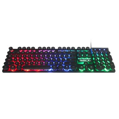 China Keypad Feeling 104 Keys RGB Digital Backlit Mechanical Keyboard USB Wired Keyboard Gaming Silicone Keypads for Laptop Desktop PC for sale