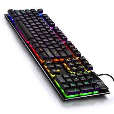 China Palm Rest V4 Keyboard Backlight RGB Mechanical Waterproof Professional Gaming Keyboard Wired 104 Key Multifunctional Gaming Keyboard for sale