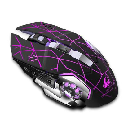 China 2.4g Advanced Wolf 2400 DPI Mechanical Mouse X8 Gaming Mouse 2.4GHZ Wireless Mute Wireless Mouse Mechanical Mouse Free Rechargeable Computer Accessories for sale