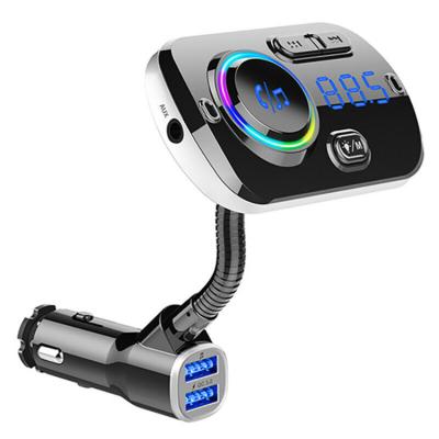 China Fast Radio Adapter BT FM Mobile Phone Car Charger QC3.0 Car Kit Mp 3 Wireless Charger With LED Display for sale