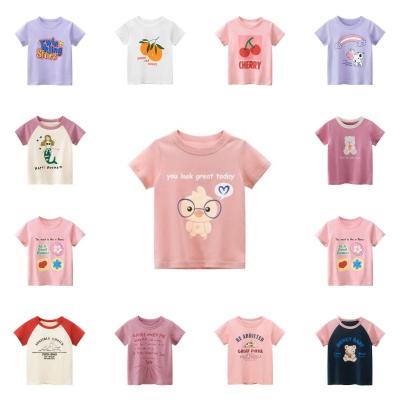 China Breathable Summer Baby Cotton Shorts Wholesale T-Shirts Sleeve Casual Printed Clothes for sale