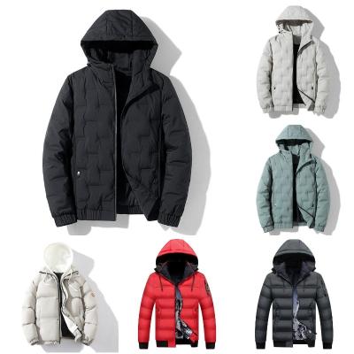 China Wholesale Anti-wrinkle Winter Men's Waterproof Down Hooded Quilted Jacket for sale