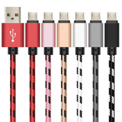 China Cloth 3ft 6ft 10ft Micro Micro USB Cable Fast Charging USB Samsung LG Huawei Xiaomi Phone Charger Microusb Cord for sale