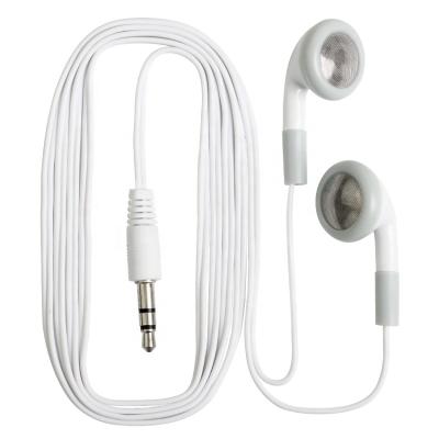 China White In-Ear Disposable Headphones Cheapest Mobile Headsfree Earphone For Bus Or Flat Train For School Gift One Time Use for sale