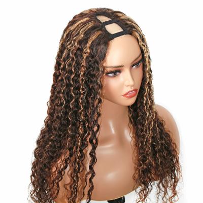 China Wholesale Machine Made U Pair Curly Hair Wig For Black Women for sale