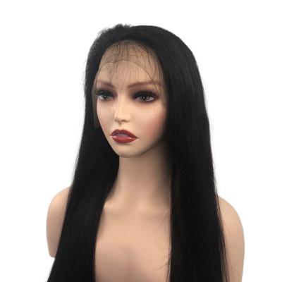 China Silky Straight Human Hair Natural Color Wholesale Price Wholesale Price Virgin Hair Lace Front Lace Wig For Black Women for sale