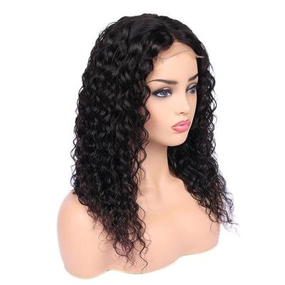 China 180% Brazilian Curly Human Hair Wigs 150% Water Deep Wave Lace Frontal Wigs Hair Lace Front Women Curly Wigs For Black for sale