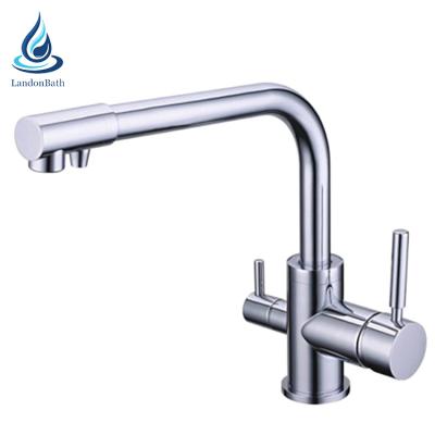 China Sense Faucets 5 Years Warranty Quality Low Water Pressure Kitchen Three Way Faucet for sale