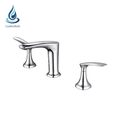 China Contemporary 3 Hole Widespread Bathroom Bathtub Mixer Tap Basin Faucet Deck Mounted Double Handle Bathtub Taps banheira e chuveiro torneira for sale