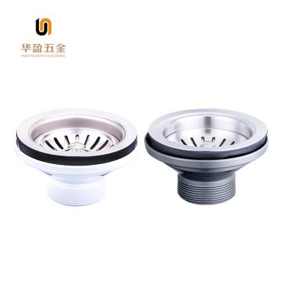 China Kitchen Sink Strainer Industrial Waste With Drain Basket Set Gray White Plastic Sink Strainer for sale