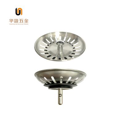 China Commercial 113mm Kitchen Sink Basket Strainer Modern Stainless Steel Sink Plug Drain Plug Modern Replacement for sale