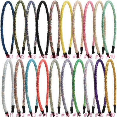 China 50pcs/lot, Fashion 5inch Women's Chic Sparkle Hair Accessories Personality Headbands Super Shiny Handmade Metal Headbands for sale