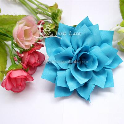 China Beautiful Hair Band Fabric Lotus Flower - Double Satin Fabric Flower-Large Silk Flowers for sale